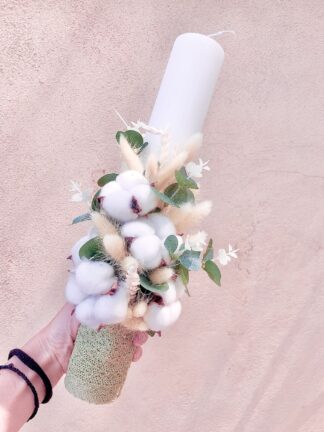Lumanare Botez flori nemuritoare Lumanare botez Lumanare botez bumbac Lumanare botez eucalipt Lumanare botez fetita Lumanare botez fata Lumanare botez baiat Lumanare botez baietel